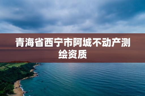 青海省西宁市阿城不动产测绘资质