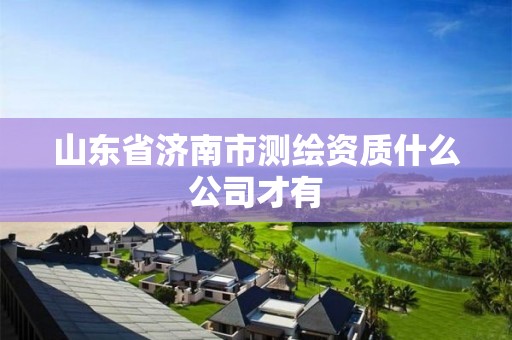 山东省济南市测绘资质什么公司才有