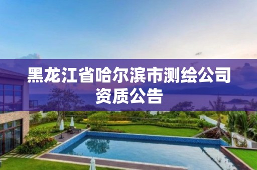 黑龙江省哈尔滨市测绘公司资质公告