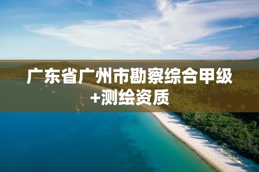 广东省广州市勘察综合甲级+测绘资质