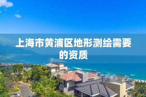 上海市黄浦区地形测绘需要的资质