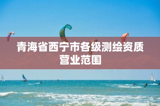 青海省西宁市各级测绘资质营业范围