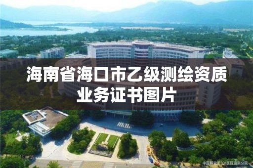 海南省海口市乙级测绘资质业务证书图片