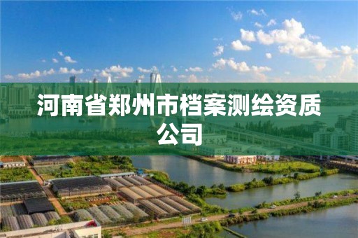 河南省郑州市档案测绘资质公司