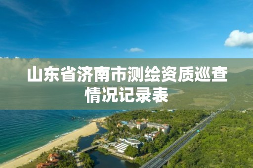 山东省济南市测绘资质巡查情况记录表