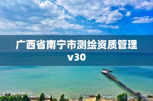 广西省南宁市测绘资质管理v30