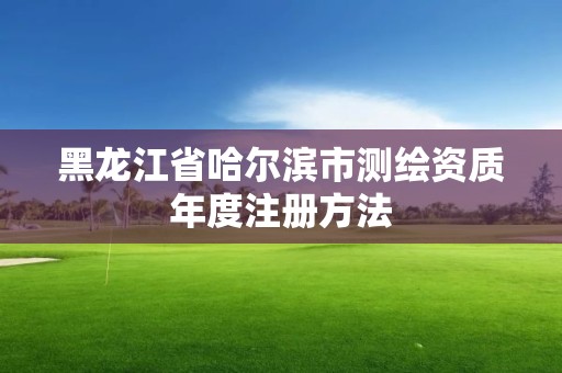 黑龙江省哈尔滨市测绘资质年度注册方法