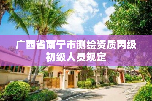 广西省南宁市测绘资质丙级初级人员规定