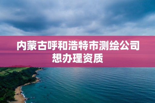 内蒙古呼和浩特市测绘公司想办理资质