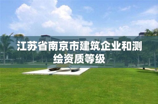 江苏省南京市建筑企业和测绘资质等级