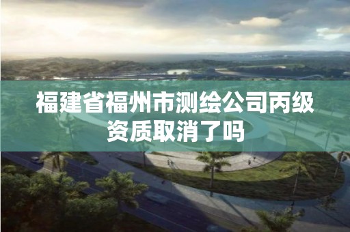 福建省福州市测绘公司丙级资质取消了吗