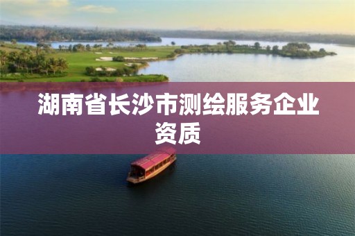 湖南省长沙市测绘服务企业资质