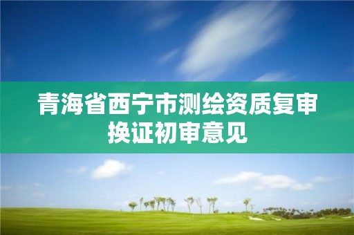 青海省西宁市测绘资质复审换证初审意见