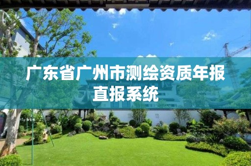 广东省广州市测绘资质年报直报系统