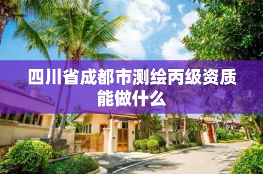 四川省成都市测绘丙级资质能做什么