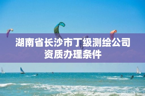 湖南省长沙市丁级测绘公司资质办理条件