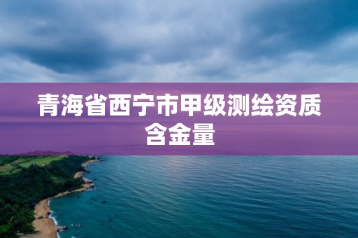 青海省西宁市甲级测绘资质含金量