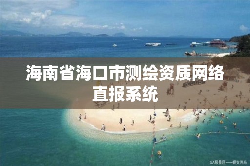 海南省海口市测绘资质网络直报系统