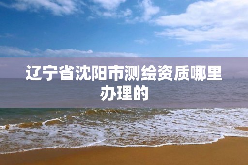 辽宁省沈阳市测绘资质哪里办理的