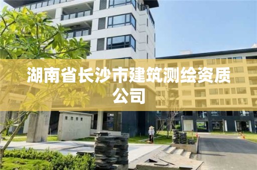 湖南省长沙市建筑测绘资质公司