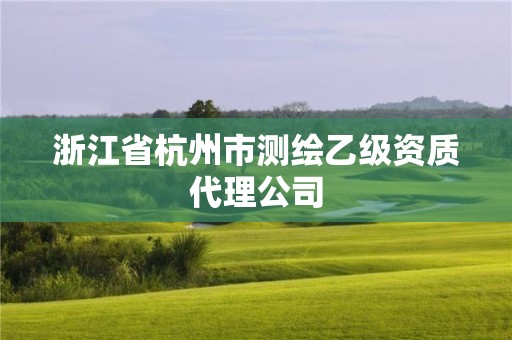 浙江省杭州市测绘乙级资质代理公司