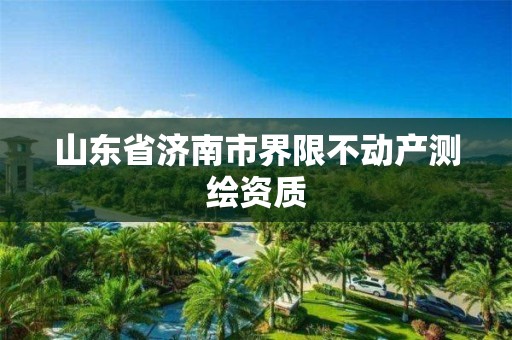 山东省济南市界限不动产测绘资质