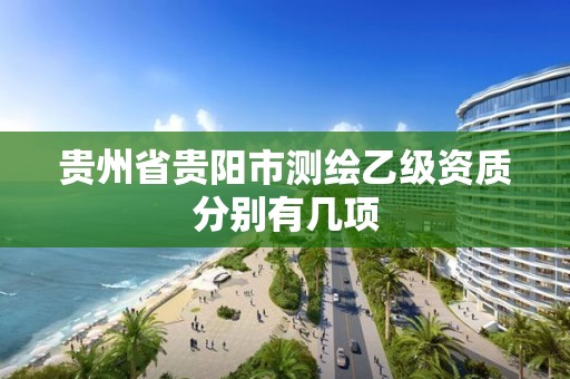 贵州省贵阳市测绘乙级资质分别有几项