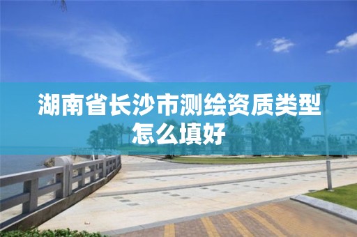 湖南省长沙市测绘资质类型怎么填好