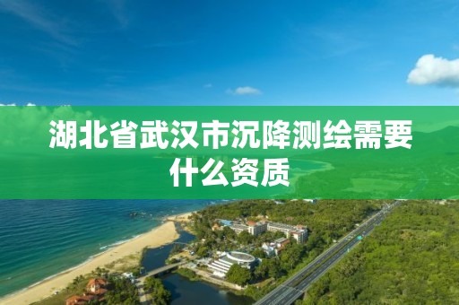 湖北省武汉市沉降测绘需要什么资质