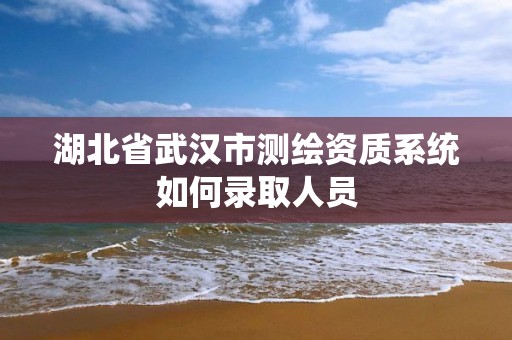 湖北省武汉市测绘资质系统如何录取人员