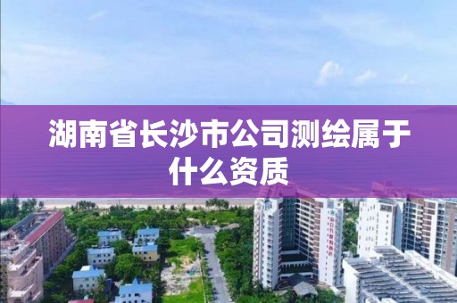 湖南省长沙市公司测绘属于什么资质