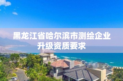 黑龙江省哈尔滨市测绘企业升级资质要求