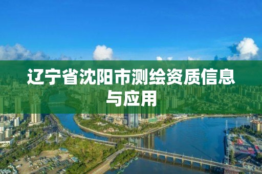 辽宁省沈阳市测绘资质信息与应用