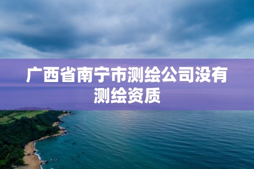 广西省南宁市测绘公司没有测绘资质