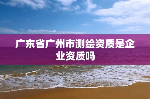 广东省广州市测绘资质是企业资质吗