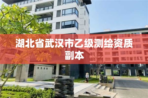 湖北省武汉市乙级测绘资质副本