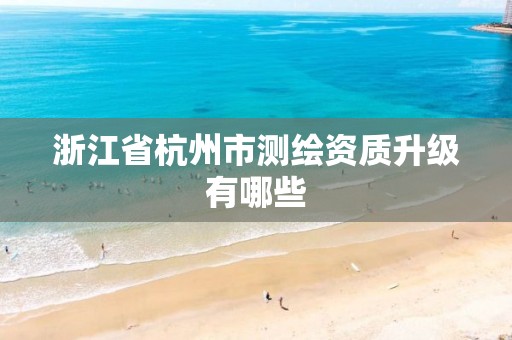 浙江省杭州市测绘资质升级有哪些