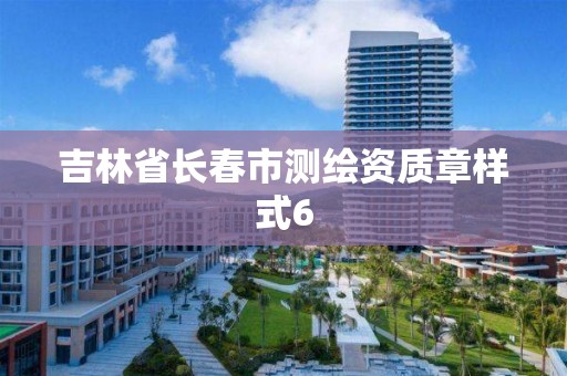 吉林省长春市测绘资质章样式6