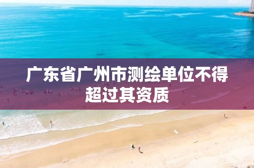 广东省广州市测绘单位不得超过其资质