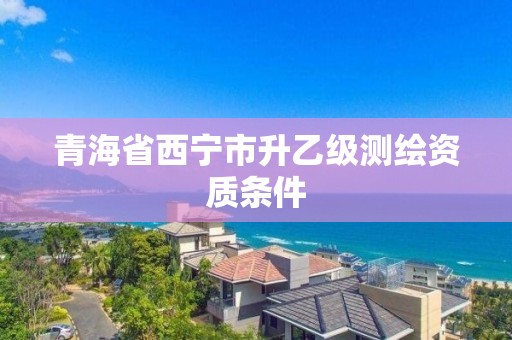 青海省西宁市升乙级测绘资质条件