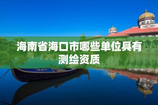 海南省海口市哪些单位具有测绘资质