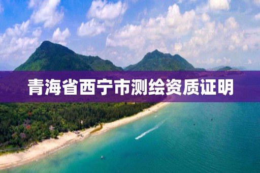 青海省西宁市测绘资质证明