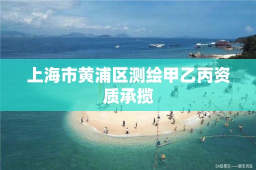 上海市黄浦区测绘甲乙丙资质承揽