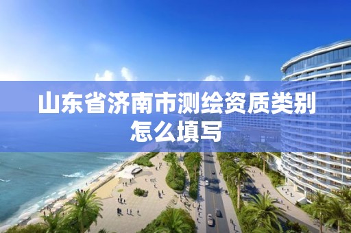 山东省济南市测绘资质类别怎么填写