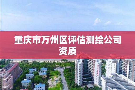 重庆市万州区评估测绘公司资质