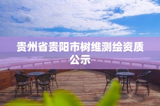 贵州省贵阳市树维测绘资质公示