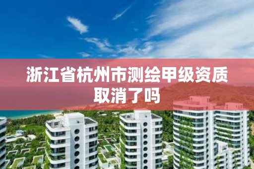 浙江省杭州市测绘甲级资质取消了吗