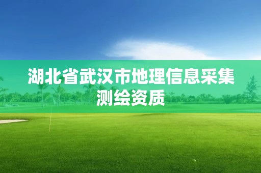 湖北省武汉市地理信息采集测绘资质