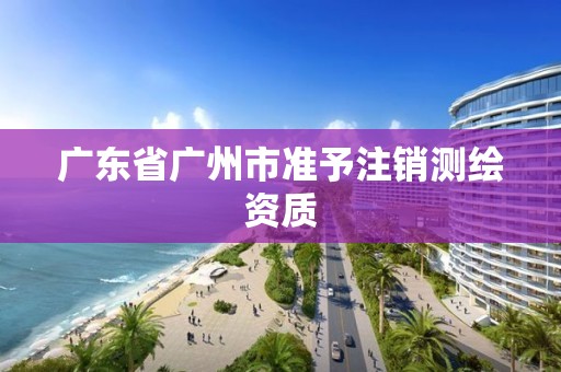 广东省广州市准予注销测绘资质