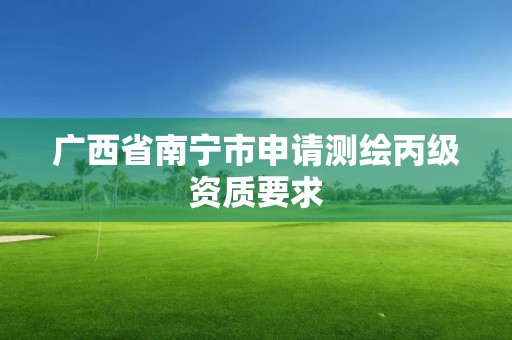 广西省南宁市申请测绘丙级资质要求